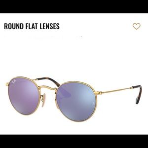 Authentic Ray-Ban Round Flat Sunglasses